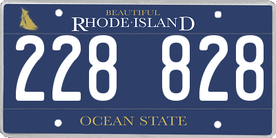 RI license plate 228828