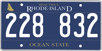RI license plate 228832