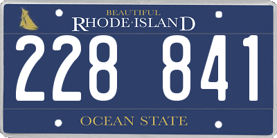 RI license plate 228841