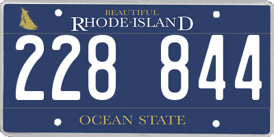 RI license plate 228844