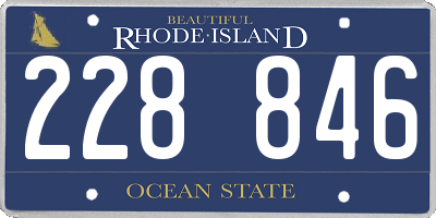 RI license plate 228846
