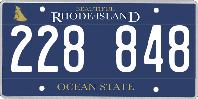 RI license plate 228848