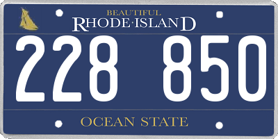 RI license plate 228850
