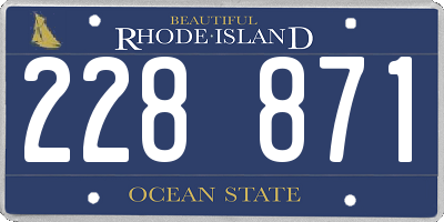 RI license plate 228871