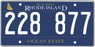 RI license plate 228877