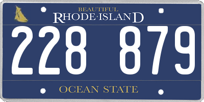 RI license plate 228879