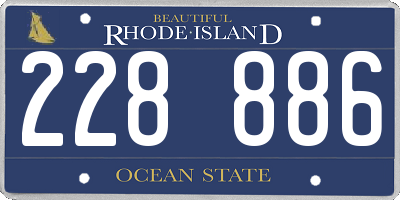 RI license plate 228886