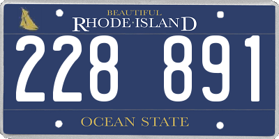 RI license plate 228891