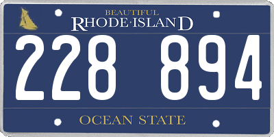 RI license plate 228894