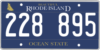 RI license plate 228895