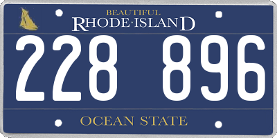 RI license plate 228896
