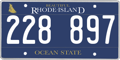 RI license plate 228897