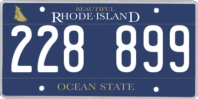 RI license plate 228899