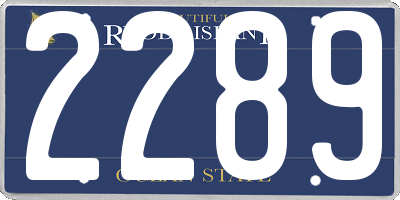 RI license plate 2289