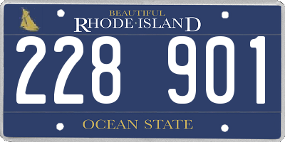 RI license plate 228901