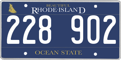 RI license plate 228902