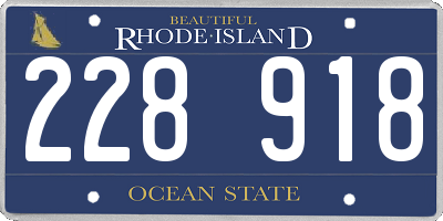 RI license plate 228918