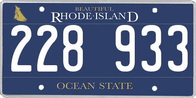 RI license plate 228933