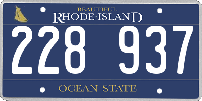 RI license plate 228937