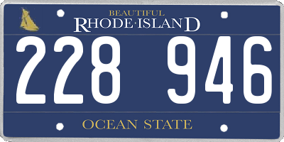 RI license plate 228946