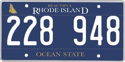 RI license plate 228948