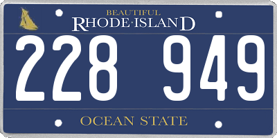 RI license plate 228949
