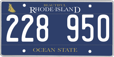 RI license plate 228950