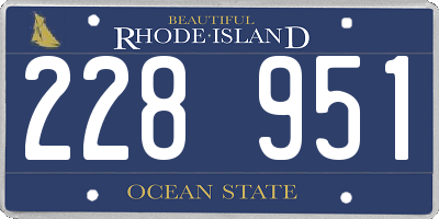 RI license plate 228951