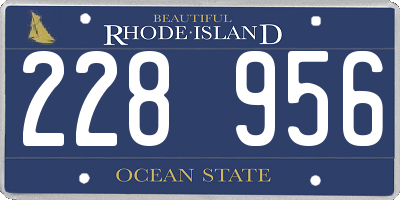 RI license plate 228956