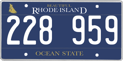 RI license plate 228959