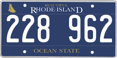 RI license plate 228962