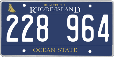 RI license plate 228964