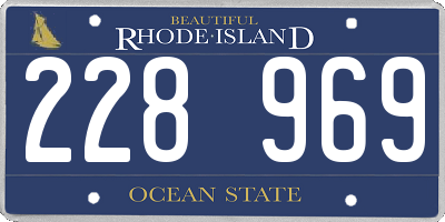 RI license plate 228969