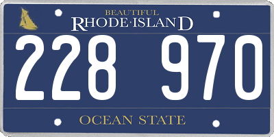 RI license plate 228970