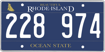RI license plate 228974