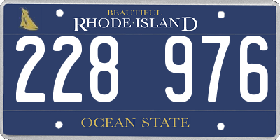 RI license plate 228976