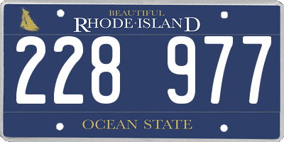 RI license plate 228977