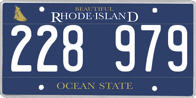 RI license plate 228979