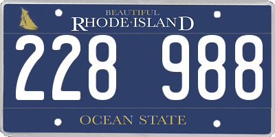 RI license plate 228988