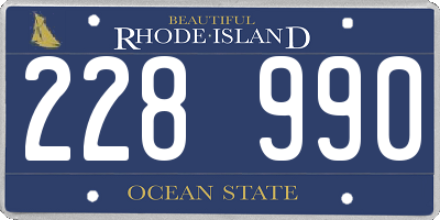 RI license plate 228990