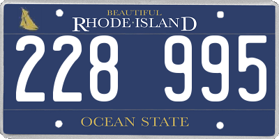RI license plate 228995