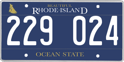 RI license plate 229024