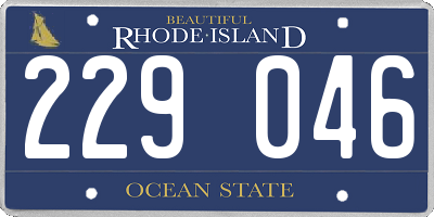 RI license plate 229046