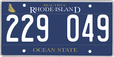 RI license plate 229049