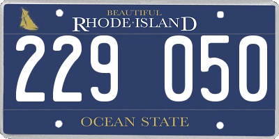 RI license plate 229050