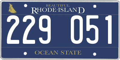 RI license plate 229051