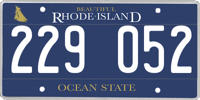RI license plate 229052