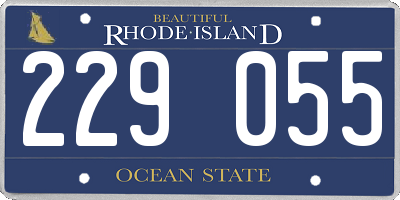RI license plate 229055