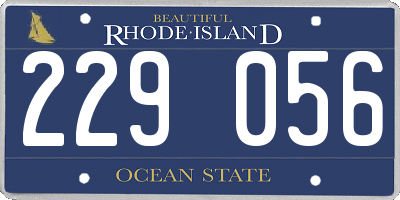 RI license plate 229056