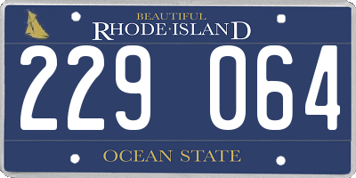 RI license plate 229064